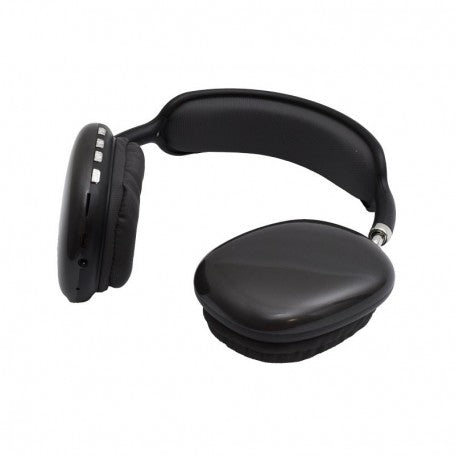 Casti wireless over-ear negre, vedere laterala, cu butoane de control pe cupa dreapta