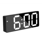 Ceas digital oglinda cu afisaj LED alb, alarma programabila, alimentare USB sau baterii AAA