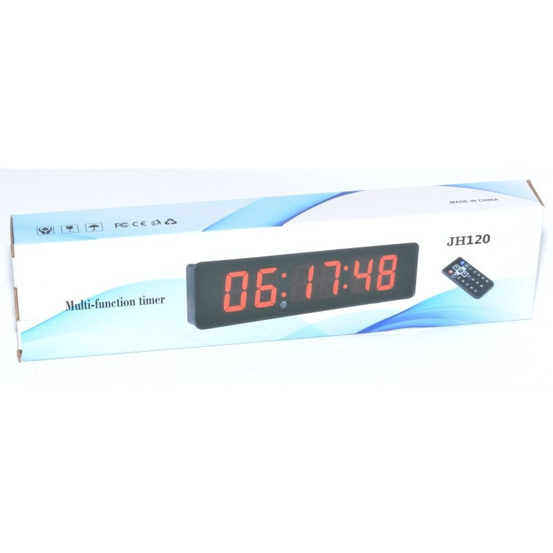 Cutie de ambalaj ceas digital LED multifunctional cu cronometru si telecomanda, afisaj rosu 6 cifre