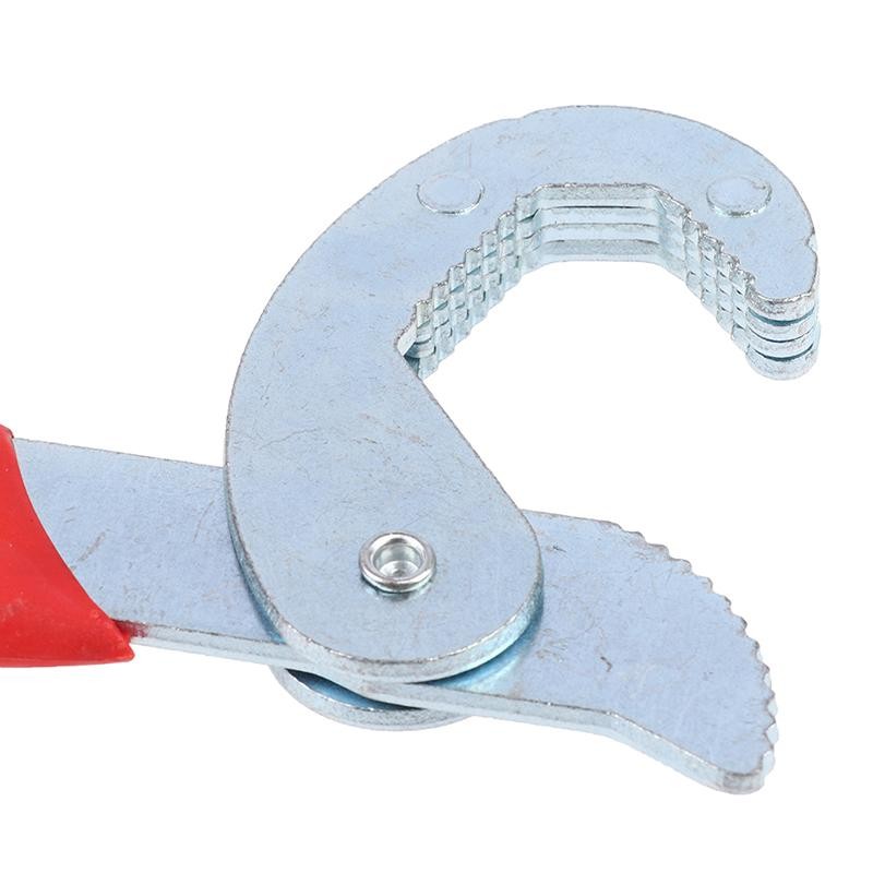 Cheie universala cu falci zimtate reglabile, vedere frontala a capului de prindere pentru piulite 9-32mm