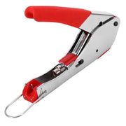Cleste compresie mufe F pentru cablu coaxial RG59 RG6, corp metalic cromat, maner ergonomic antiderapant rosu