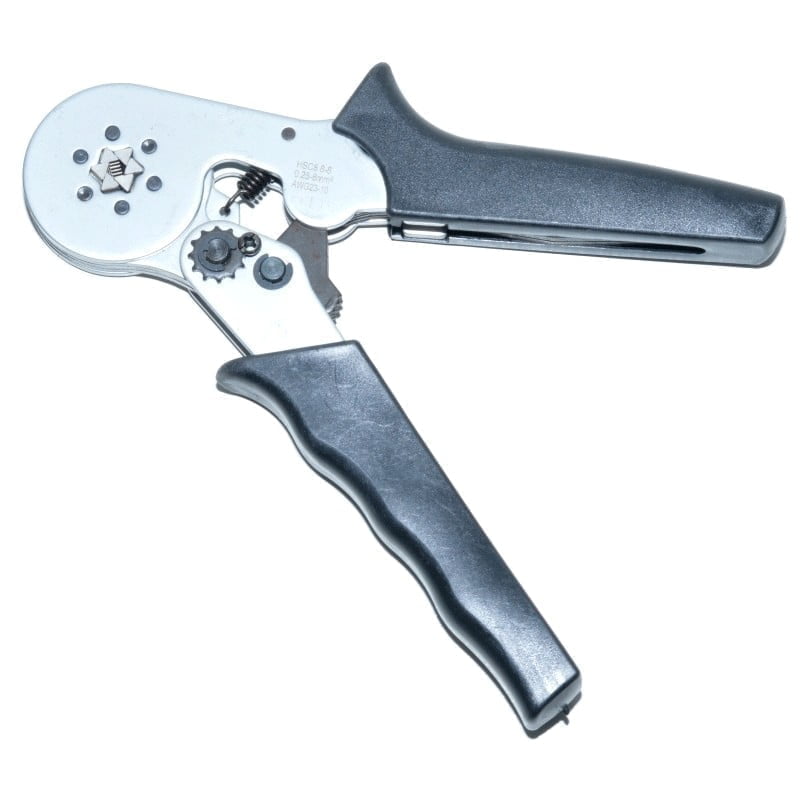 Cleste sertizat pini electrici 0,25-6mm² AWG23-10, mecanism clichet automat, constructie metalica robusta
