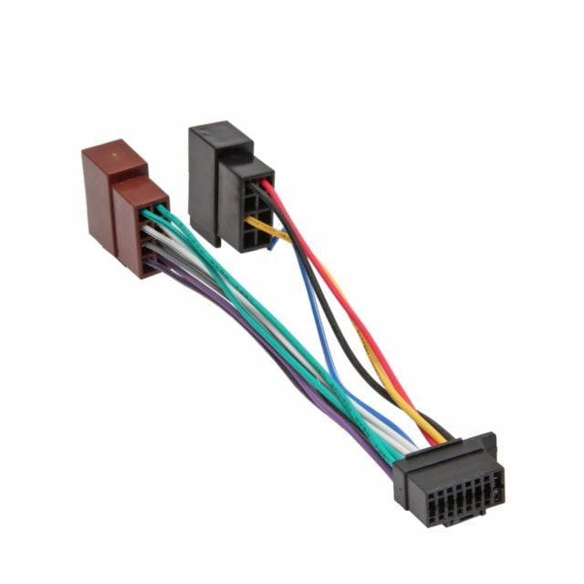 Adaptor cablu ISO 16 pini pentru autoradio, conectori colorati pentru difuzoare si alimentare