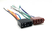 Conector auto mufa ISO dublu, 2 mufe mama negru si rosu, fire colorate 20 cm, compatibil aparate audio aftermarket