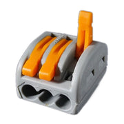 Conector doza rapid 3 poli cu parghi portocalii, 400V 32A, sectiune cablu 0.08-4mm²