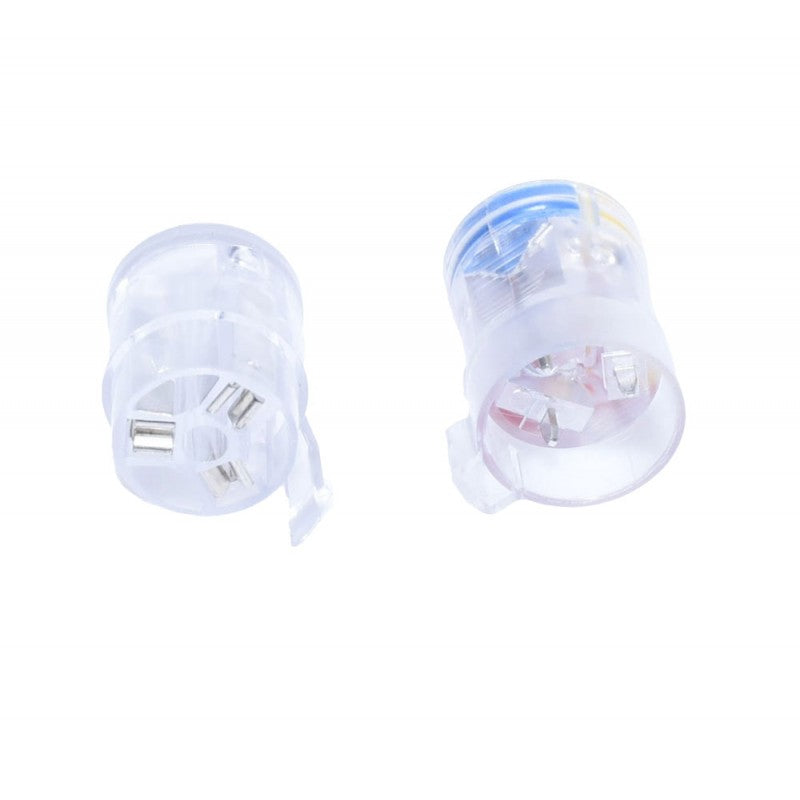 Conector doza Fast Press, vedere laterala contact metalic si modul cu clema interna pentru fixare fire