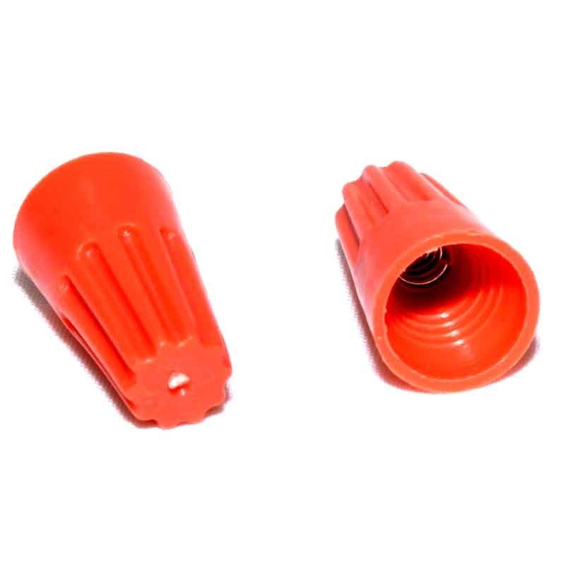 Conector terminal cu infiletare portocaliu, set 100 buc, plastic ABS, pentru fire bifilare tensiune joasa
