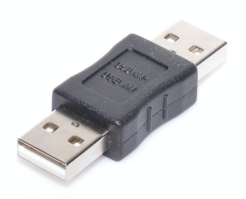Adaptor USB tip A tata-tata, USB 2.0, carcasa plastic negru, contacte metalice nichelate, compact