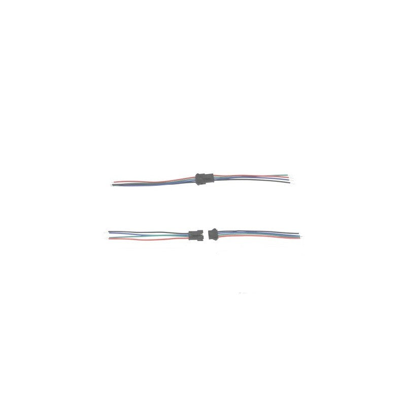 Conector mama-tata 4 fire pentru banda LED RGB, set complet cu mufa si fire colorate