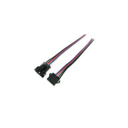 Conector mama-tata 5 fire pentru banda LED RGBW, cablu 10 cm, mufa SM 5 pini, cu codificare cromatica a firelor