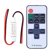 Controller RF wireless pentru banda LED monocolor 5-24V, 12A, cu telecomanda si dimmer PWM 256 trepte