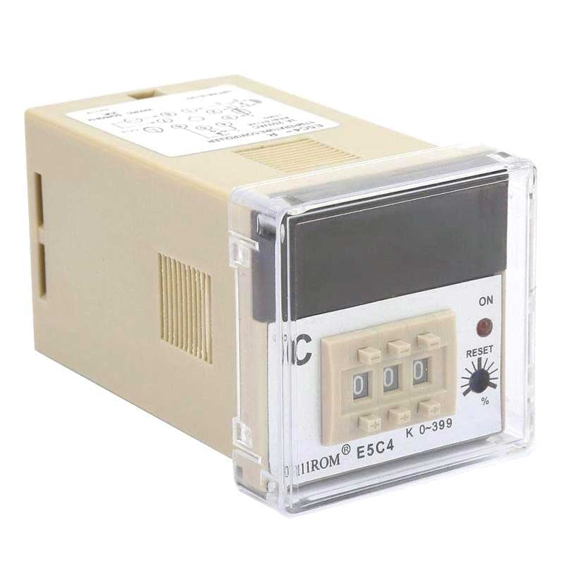 Controler digital temperatura 220V, interval 0-399°C, senzor tip K, montaj panou 48x48mm
