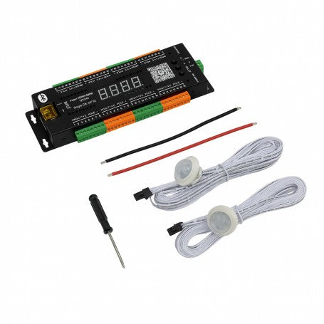 Set complet controler scara Bluetooth cu senzori PIR si accesorii de montaj, compatibil 12V/24V