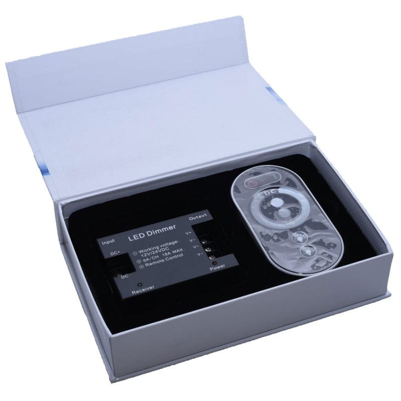 Controller LED dimmer si telecomanda touch in cutie deschisa, continut complet la livrare