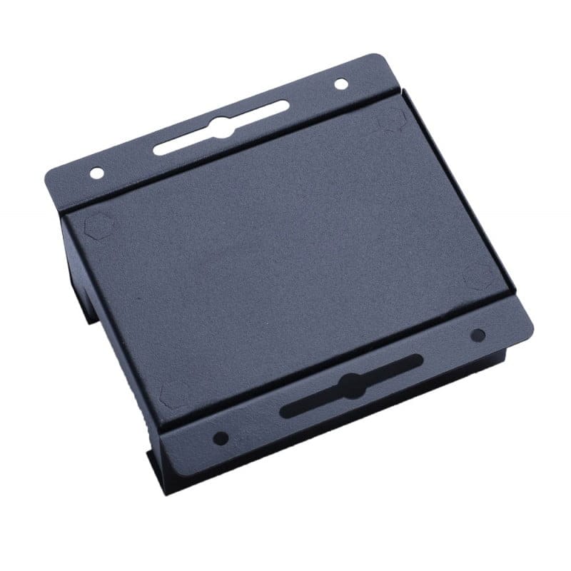 Suport metalic de montaj pentru controller LED dimmer, negru, cu orificii de prindere