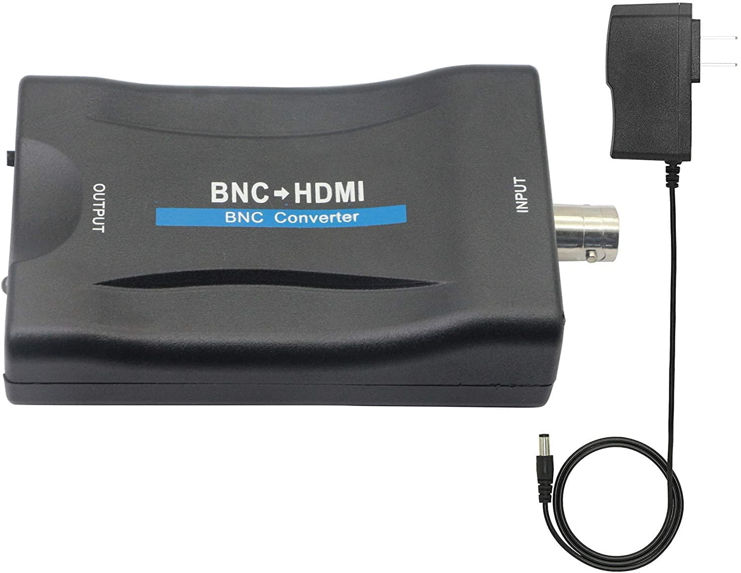 Convertor BNC la HDMI pentru camere analogice CVBS, semnal PAL/NTSC, upscaling 720p/1080p, cu alimentator inclus