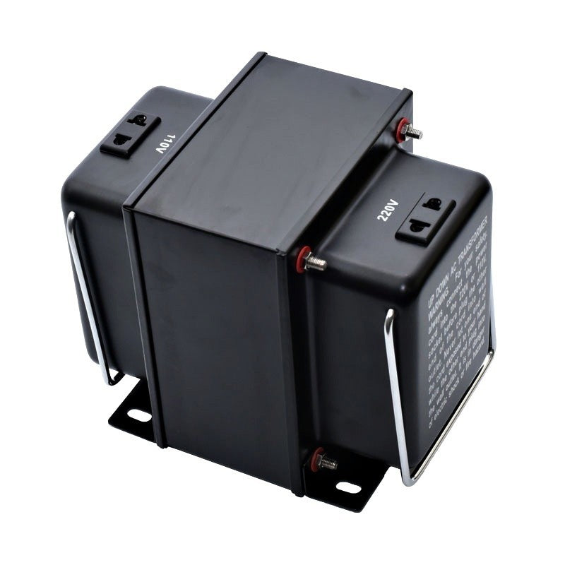 Convertor tensiune 2000W cu prize 110V si 220V vizibile, manere metalice laterale si suport de montaj