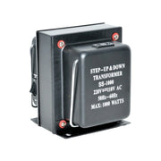 Transformator de tensiune 220V-110V bidirectional, 1000W, 50-60Hz, cu buton on/off si prize duale integrate