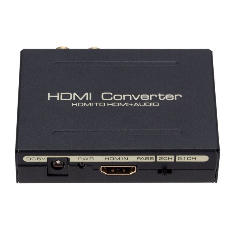 Convertor HDMI la HDMI cu extractie audio 4K 2K, intrare HDMI IN, selector 2CH 5.1CH, alimentare DC 5V