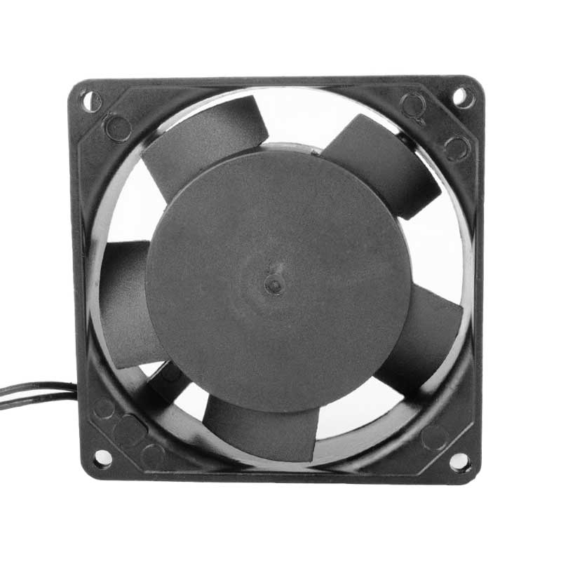 Ventilator axial 92x92mm vedere din spate, motor central si pale vizibile
