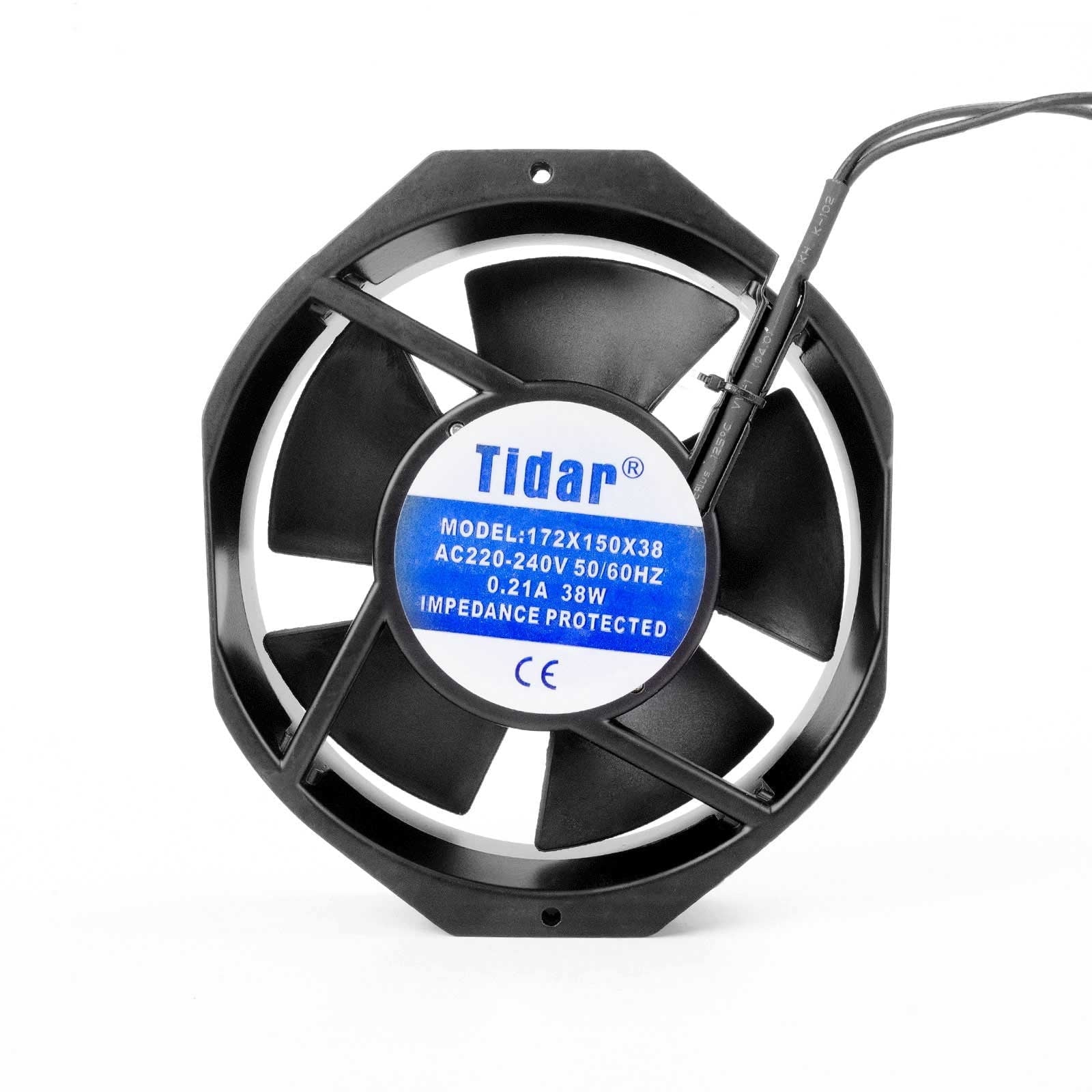Ventilator axial metalic 220V, 38W, 172x150x38mm, cu protectie la impedanta si conectare directa la retea