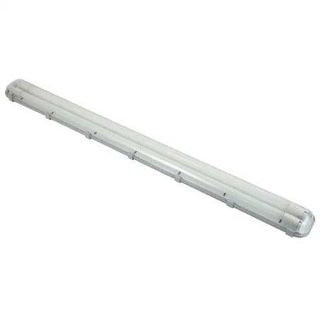 Corp etans IP65 pentru 2 tuburi LED T8 2x18W, 3600 lumeni, montaj tavan sau perete, policarbonat