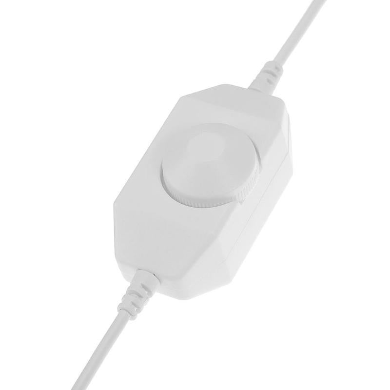 Variator LED cu buton rotativ pentru reglaj continuu 0-100%, carcasa compacta alba