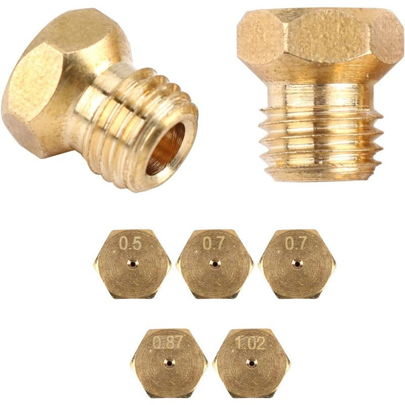 Duze aragaz alama M6 pas rar, marimi diferite 0.5, 0.7, 0.87, 1.02 mm, vedere detaliata