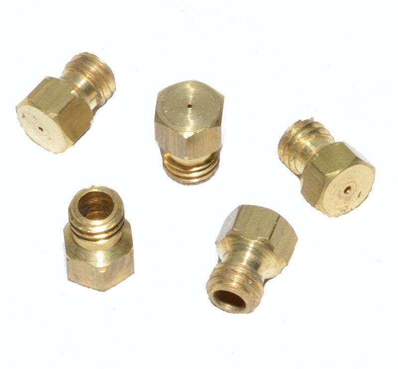 Set 50 duze aragaz din alama, filet M6, orificiu calibrat 1,20 mm pentru gaz natural