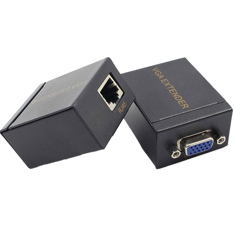 Extender VGA prin cablu UTP/FTP, distanta maxima 60m, kit transmitator si receptor cu mufa RJ45 si port VGA