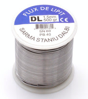 sarma de lipit cu flux integrat, aliaj SN60/PB40, diametru 1.5mm, rola 500g