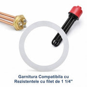 Garnitura siliconica pentru rezistenta boiler electric 1 1/4", diametru interior 40mm, etansare flansa