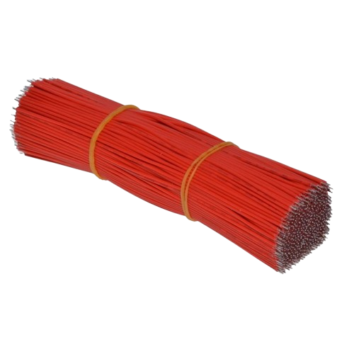 Set 100 fire rosii pre-dezizolate 15cm, conductor 24AWG, tensiune 300V, pentru breadboard si PCB