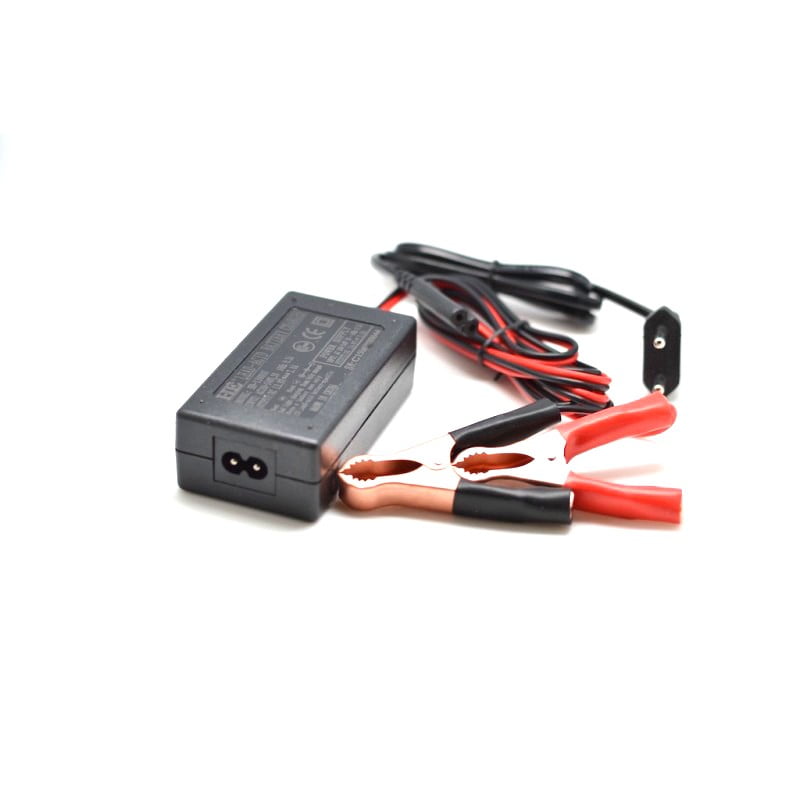 Incarcator acumulatori plumb-acid 12V 2A, tensiune iesire 13.8V, cu clesti crocodil si indicator LED