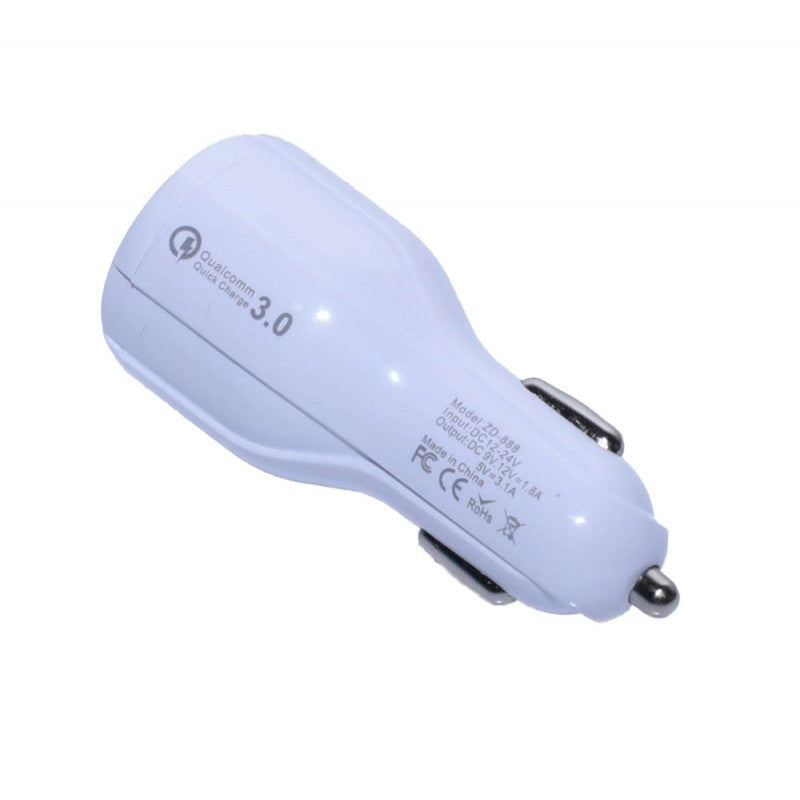 Incarcator auto USB QC 3.0, iesire 5V 3.1A, eticheta tehnica vizibila pe lateral