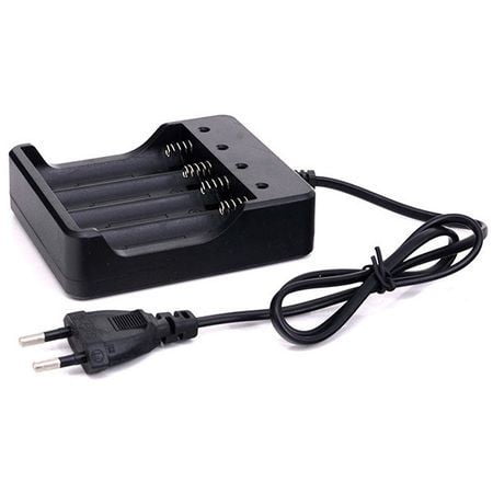 Incarcator Li-Ion 4 canale 3.7V cu auto-oprire la supraincarcare, compatibil 18650, cablu cu stecher EU