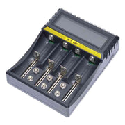 Incarcator inteligent universal 4 sloturi Li-ion Ni-MH Ni-Cd cu display LCD, compatibil USB Type-C