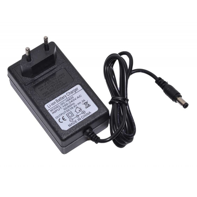 Incarcator Li-Ion 16,8V 2A pentru bormasina, mufa DC 2,1mm, alimentare 100-240V AC, compatibil scule electrice