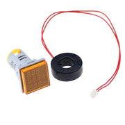 Indicator digital 3 in 1 galben, voltmetru ampermetru frecventmetru, montaj panel 22mm, masurare AC 60-500V 100A