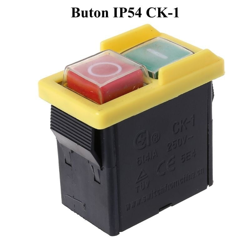 Intrerupator industrial IP54 cu membrana de protectie, vedere laterala superioara