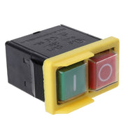 Intrerupator electromagnetic IP54 250V 10A cu butoane start-stop verde si rosu, carcasa galbena