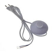 Intrerupator de picior cu cablu alb 1,5m, stecher Schuko, conductor 2x0,5mm2, pentru lampi 220V