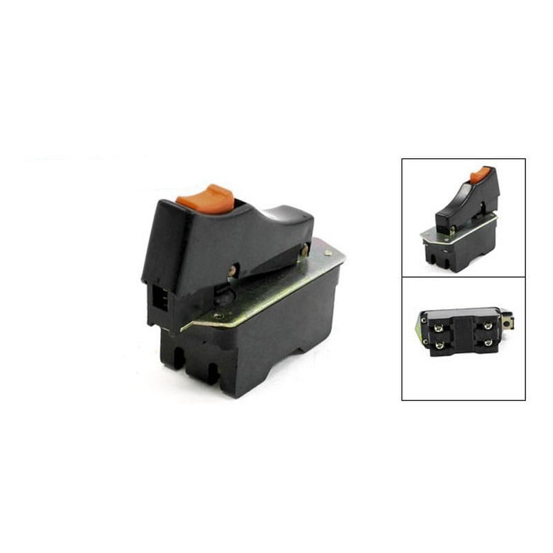 Intrerupator electric 12A cu vederi multiple: lateral, perspectiva si conectori terminali vizibili