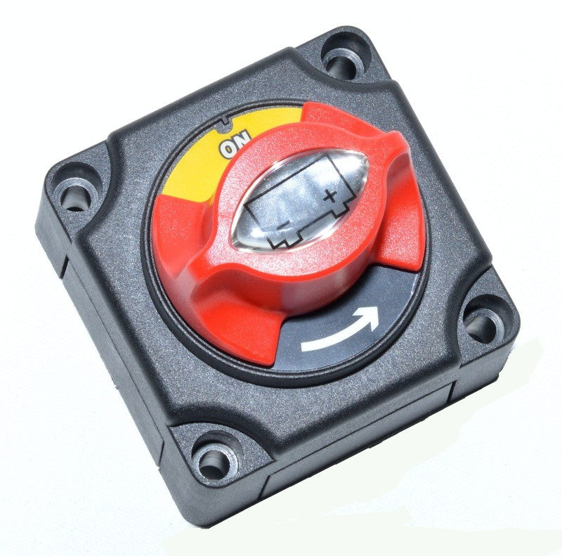 Intrerupator general baterie 48V 1250A cu manet rotativ rosu On/Off, pentru auto si naval