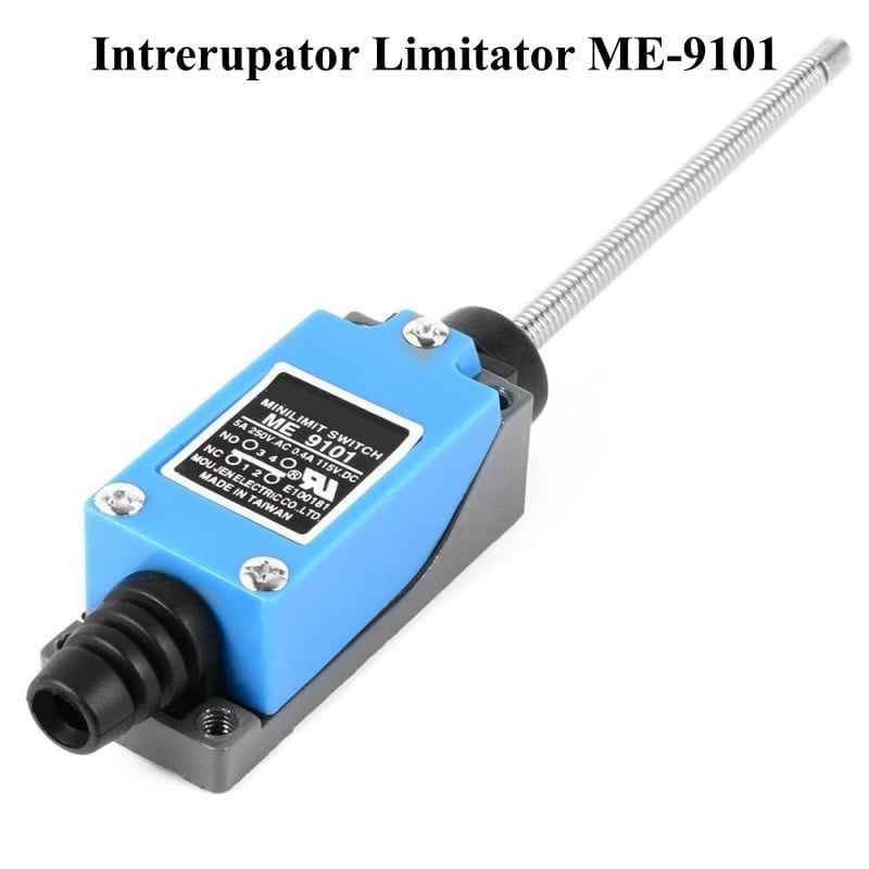 Limitator cu arc flexibil 10A, configuratie 2NC+2NO, eticheta tehnica vizibila pe carcasa