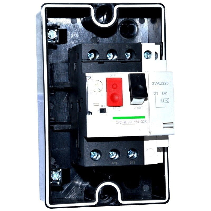 Intrerupator motor 24-32A IP55, protectie termica si magnetica, montat in cutie ermetica pentru tablou electric