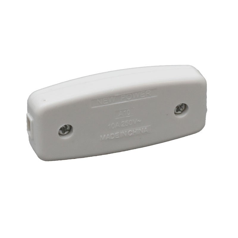 Intrerupator pe fir 10A 250V, vedere spate cu suruburi de fixare si specificatii tehnice inscriptionate