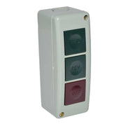 Intrerupator push buton cu 3 comenzi FWD REV OFF, 250V AC, IP54, carcasa ABS gri