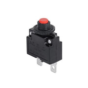 Intrerupator protectie termica cu reset manual 220V 10A, buton rosu, contacte metalice, montaj panou