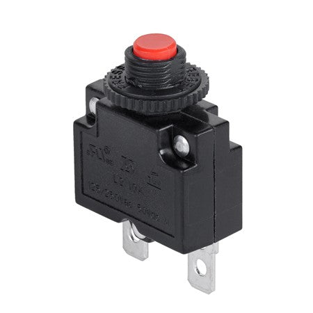 Protectie termica reset manual 3A 220V cu buton rosu, pentru motoare si pompe electrice